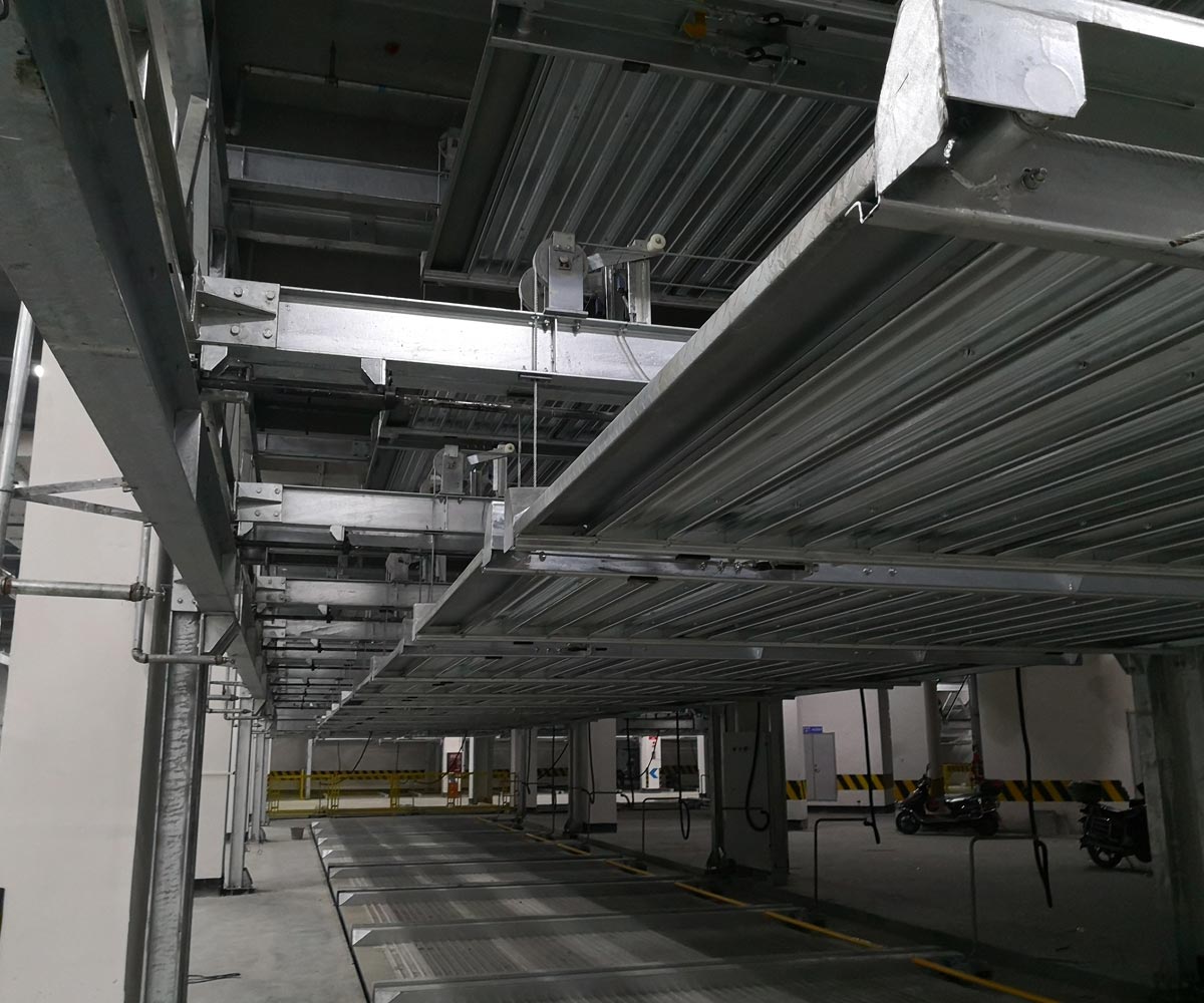 重庆负二正三地坑式PSH5D2五层升降横移机械式立体停车设备