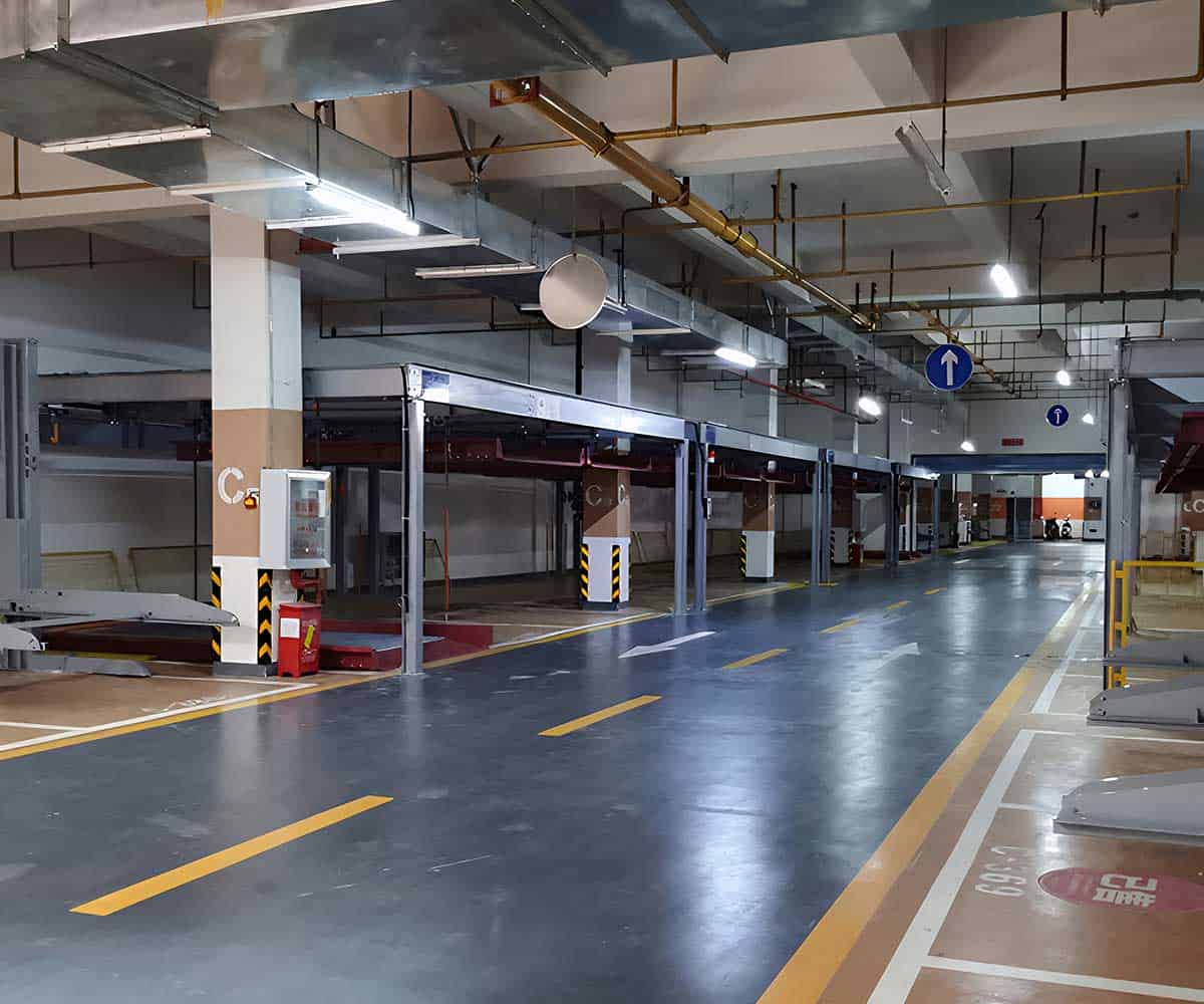 升降横移立体停车位应用于房地产商