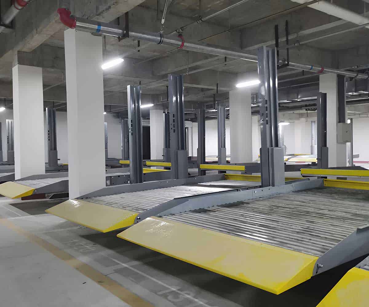 兩柱立體車庫的制作原理