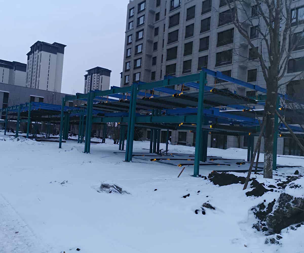 三层立体车库适合大型公共设施周边