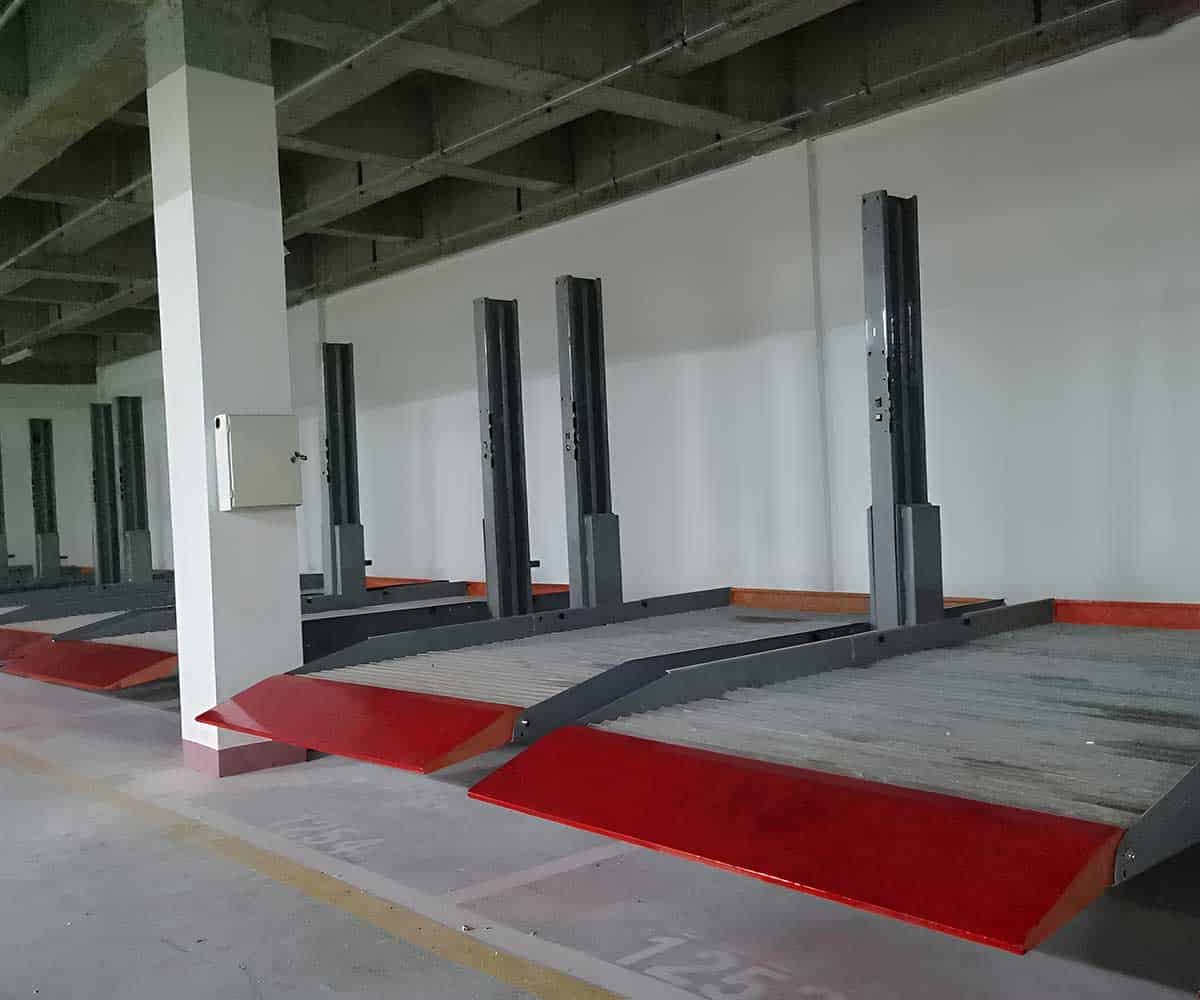 双柱机械停车场提升载重能力