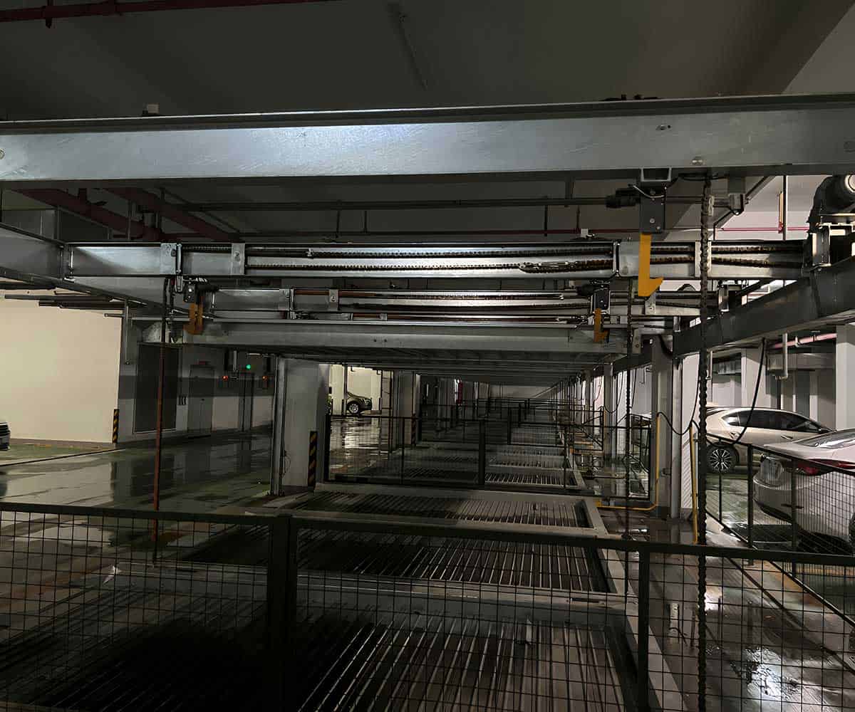 2柱机械式立体车库应用在‌医院和办公楼‌